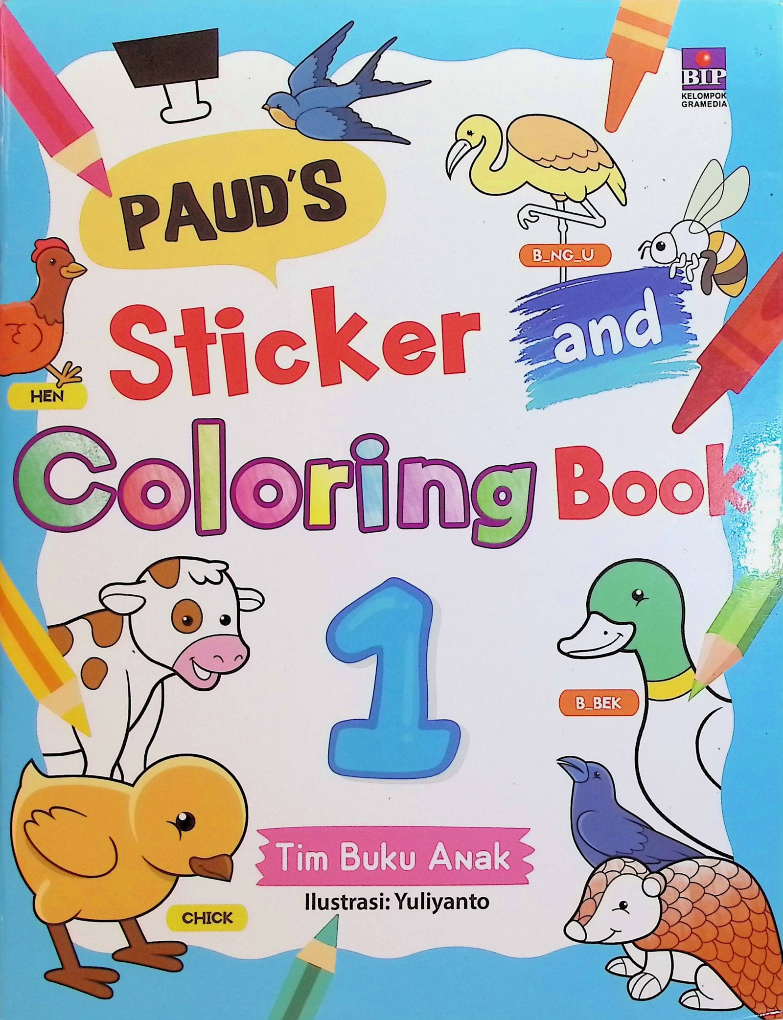 Cover Paud's Sticker Coloring Book / Tim Buku Anak (Penulis); Alf. Yogi S. (Penyunting)