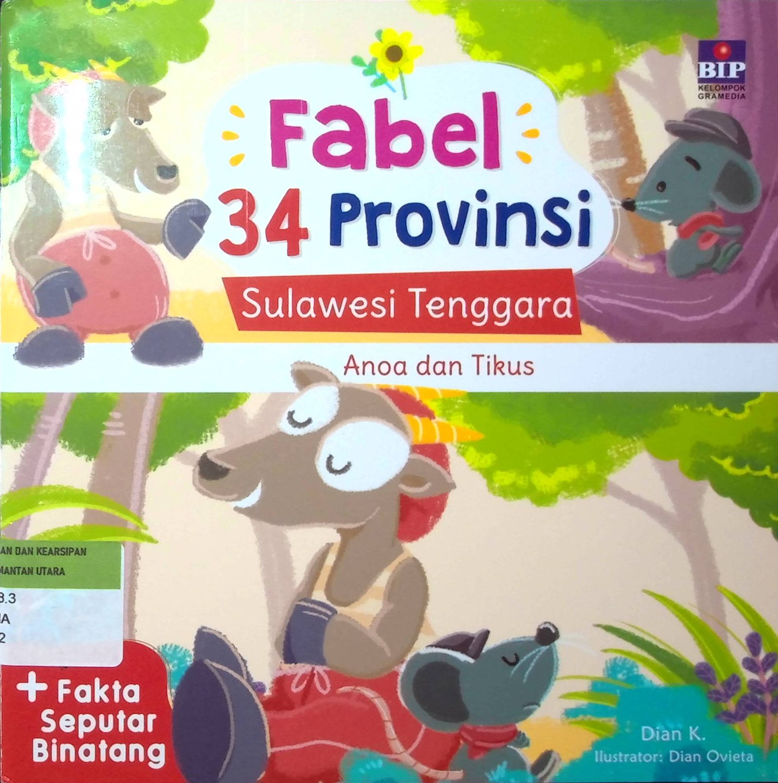 Cover Fabel 34 Provinsi Sulawesi Tenggara :  Anoa dan Tikus