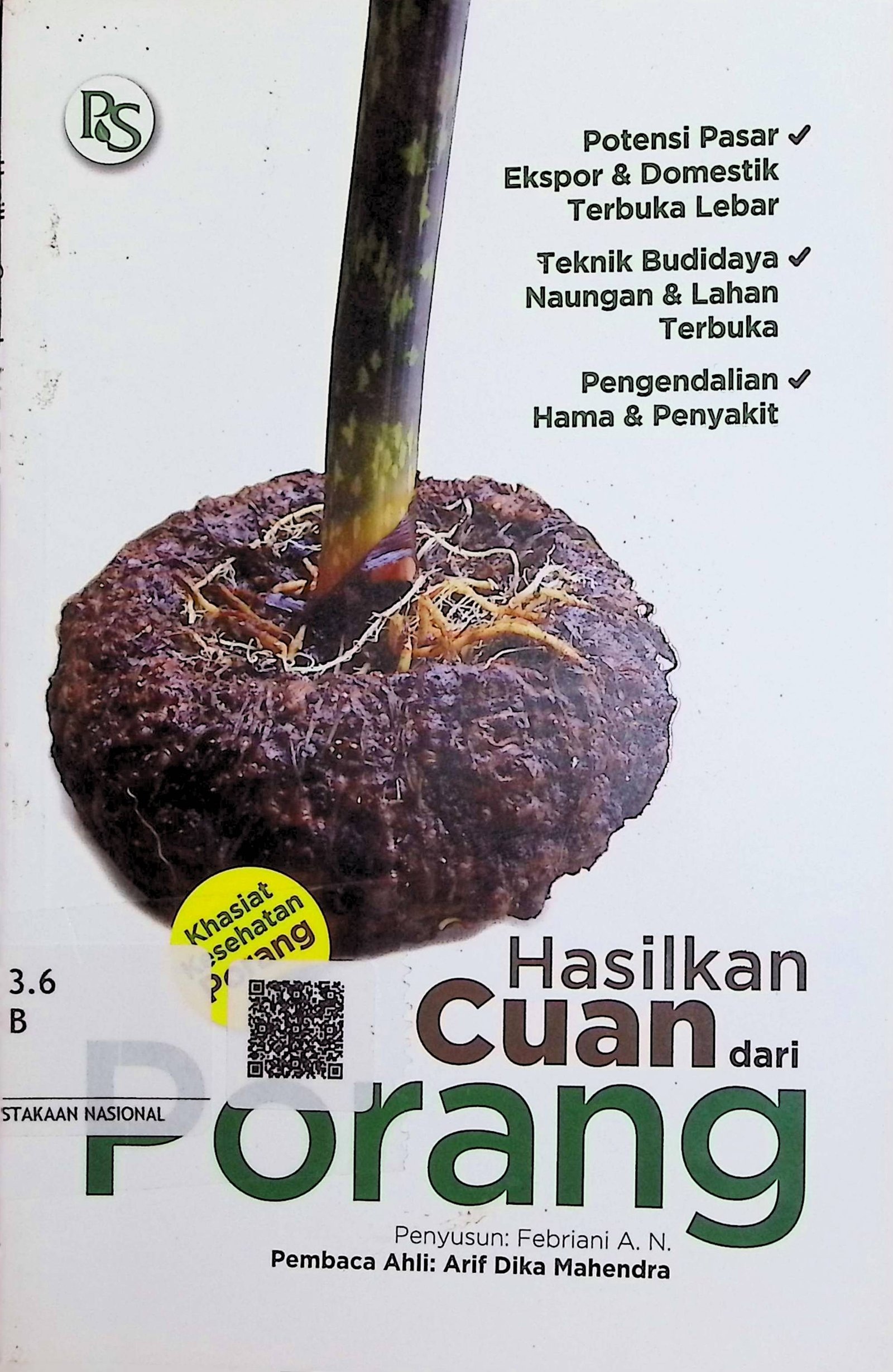Cover Hasilkan Cuan dari Porang / Febriani A.N (Penyusun)