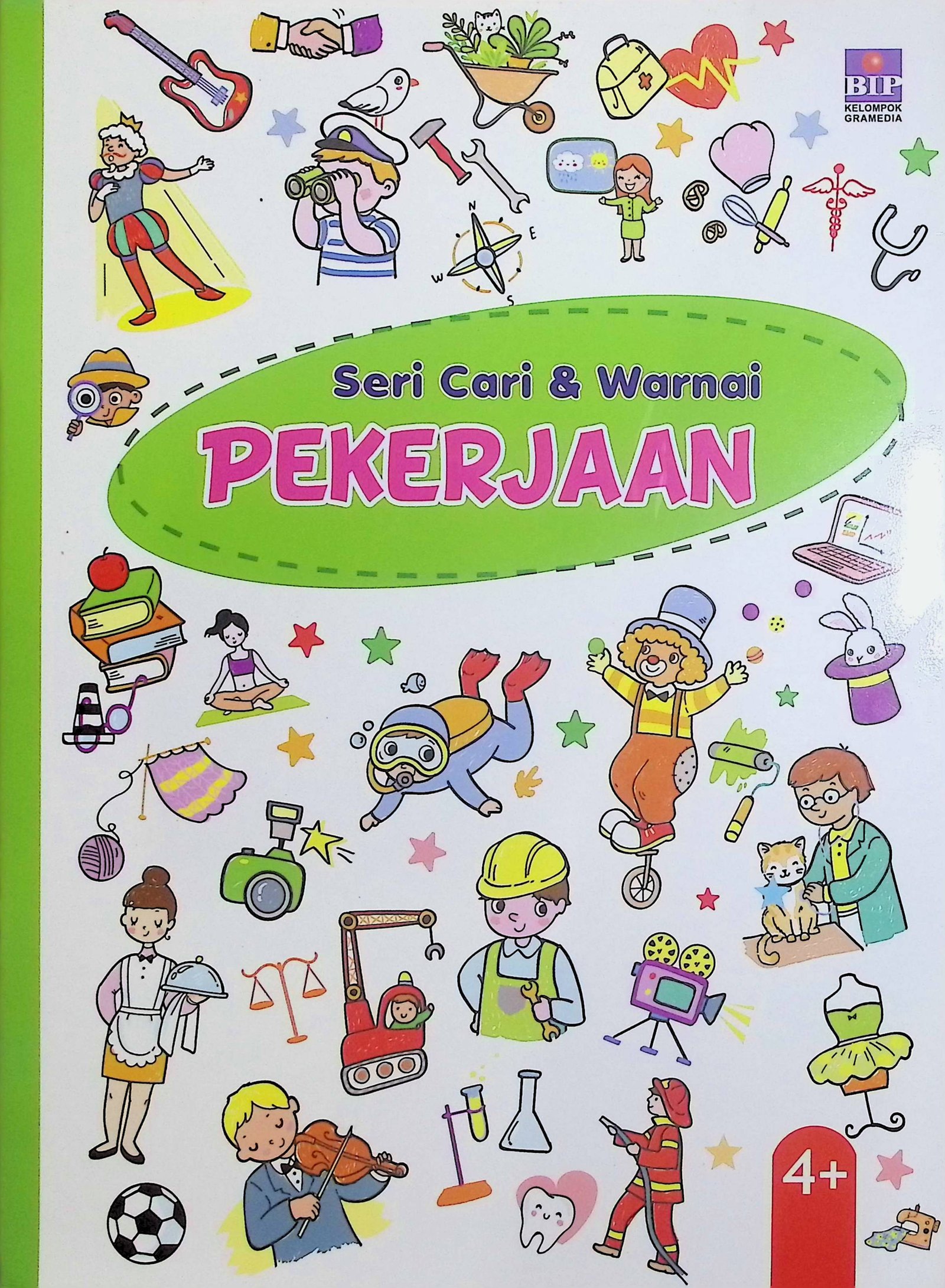 Cover Seri Cari & Warnai: Pekerjaan / Dina Mardiana (Pengalih Bahasa); Agus Wijiyanto (Penyunting)