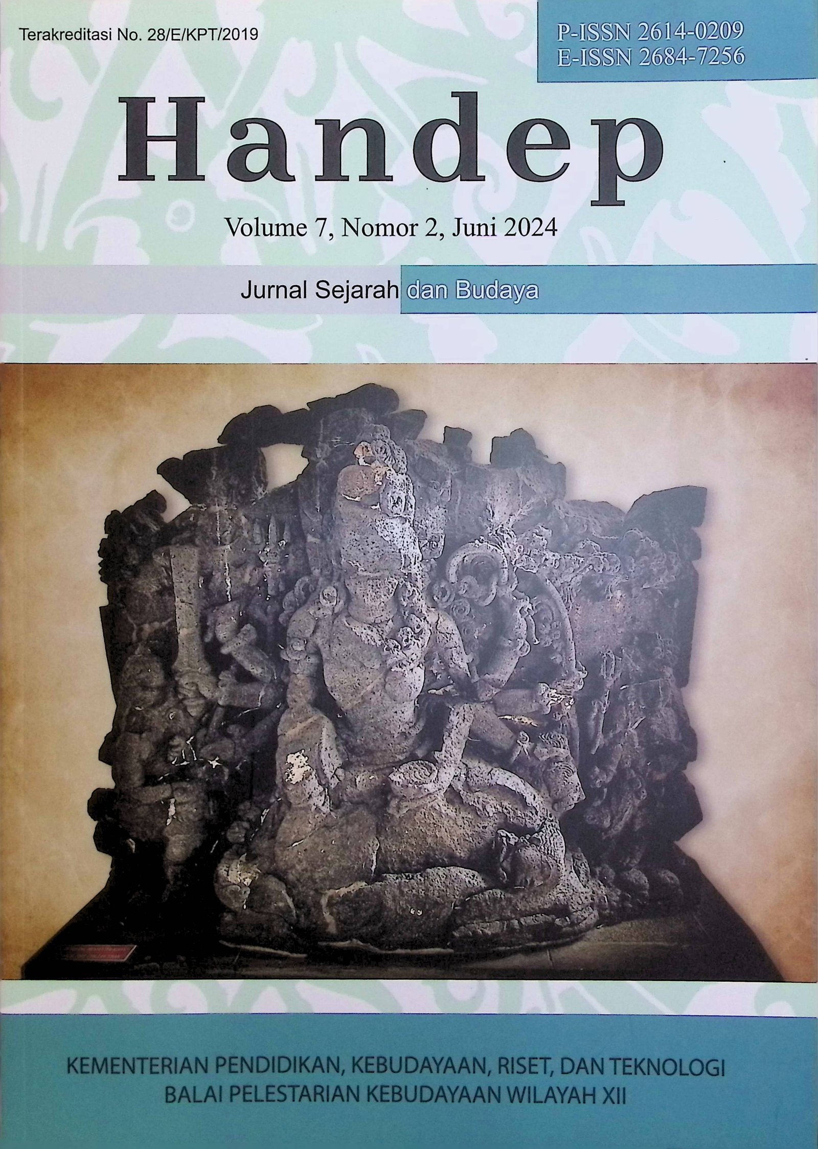 Cover Handep (Vol 7, Nomor 2, Juni 2024) :  Jurnal Sejarah dan Budaya / Balai Pelestarian Kebudayaan Wilayah XII