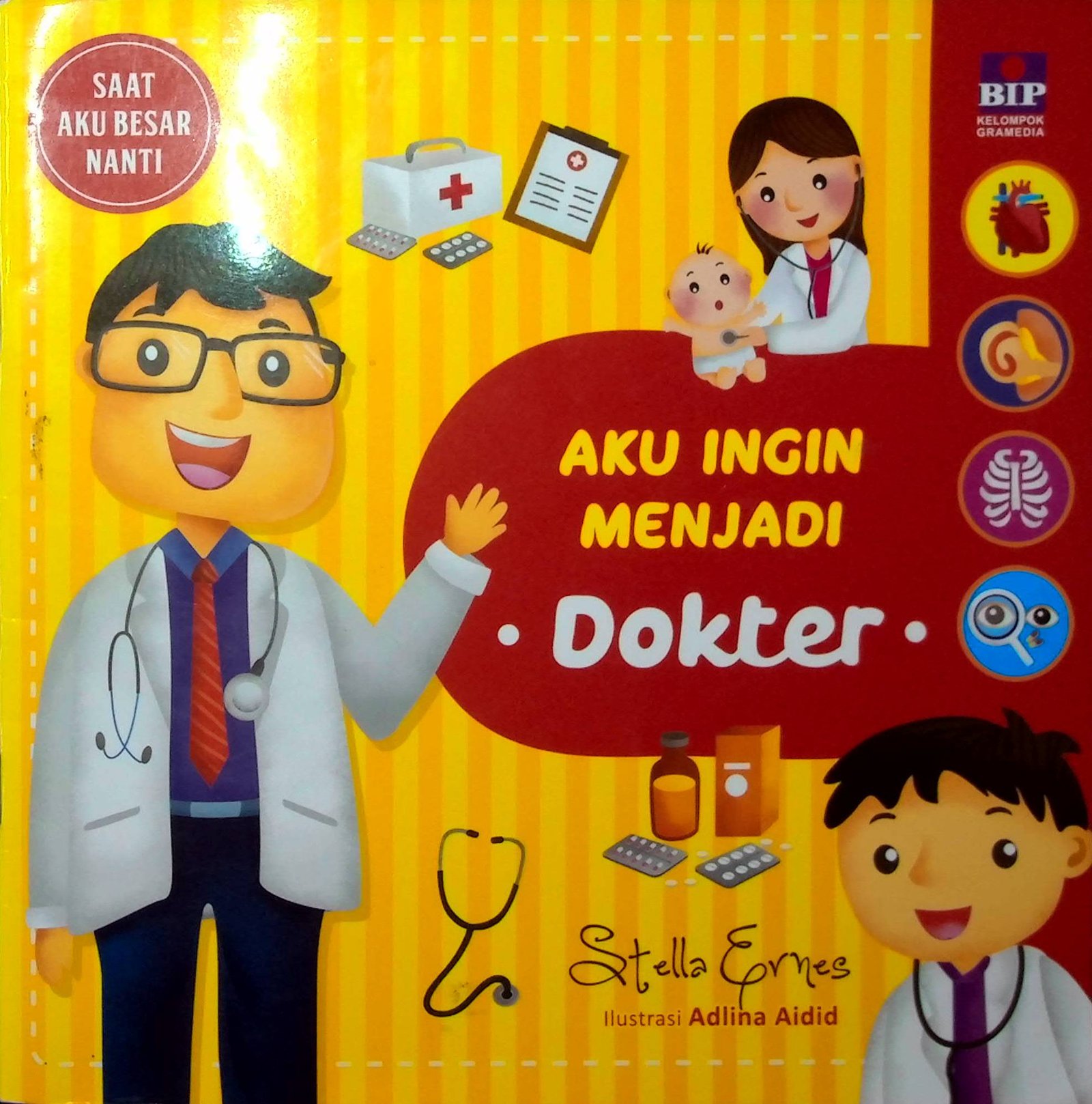 Cover Aku Ingin Menjadi Dokter :  Saat Aku Besar Nanti / Penulis : Stella Ernes; Penyunting : Mursyidah