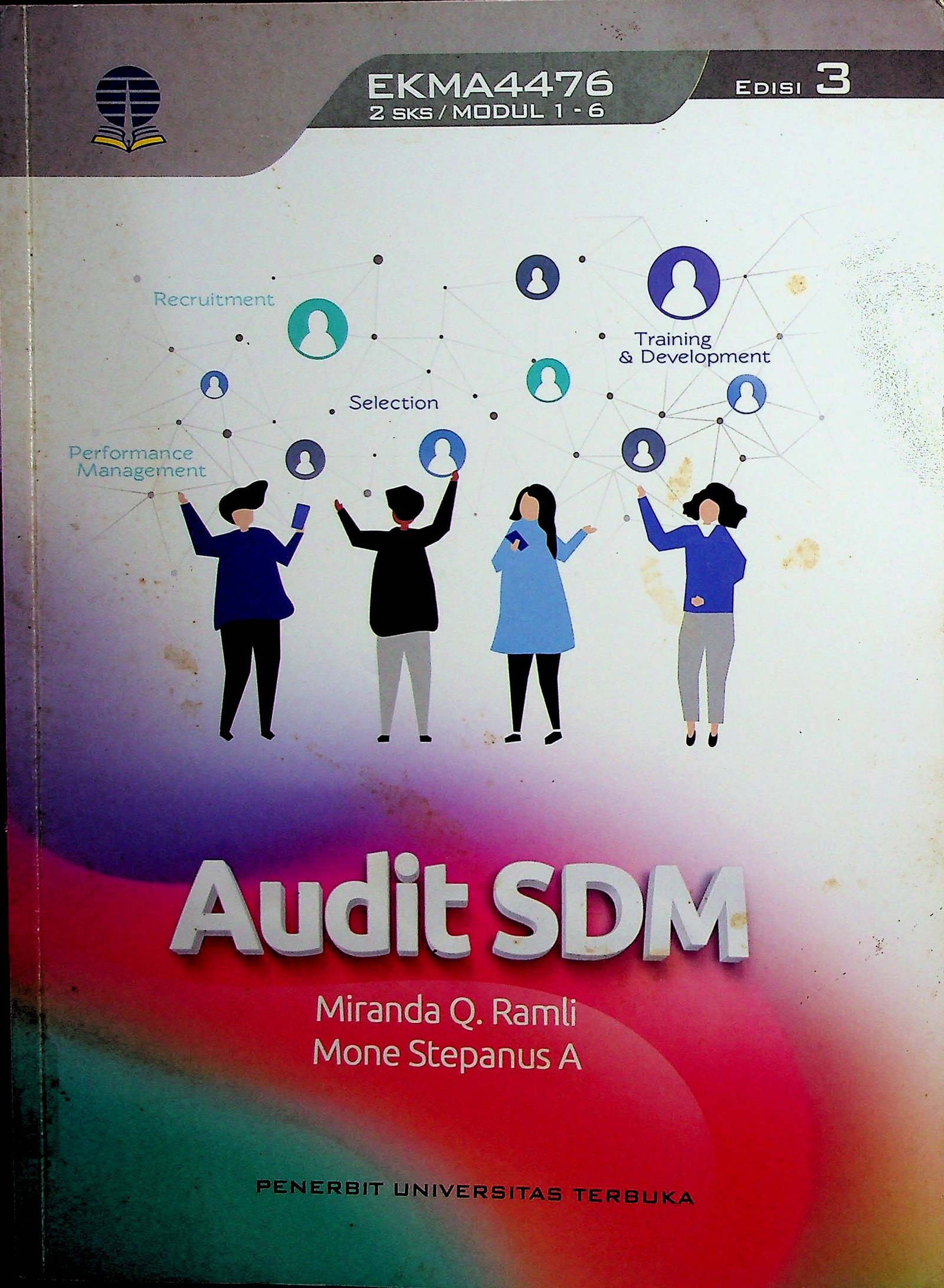 Cover Audit SDM / Miranda Q Ramli, Mone Stepanus (Penulis), Yanki Hartijasti (Penelaah Materi), Dewi Ayuni, Haryati, Andi Sylvana (Penyunting))