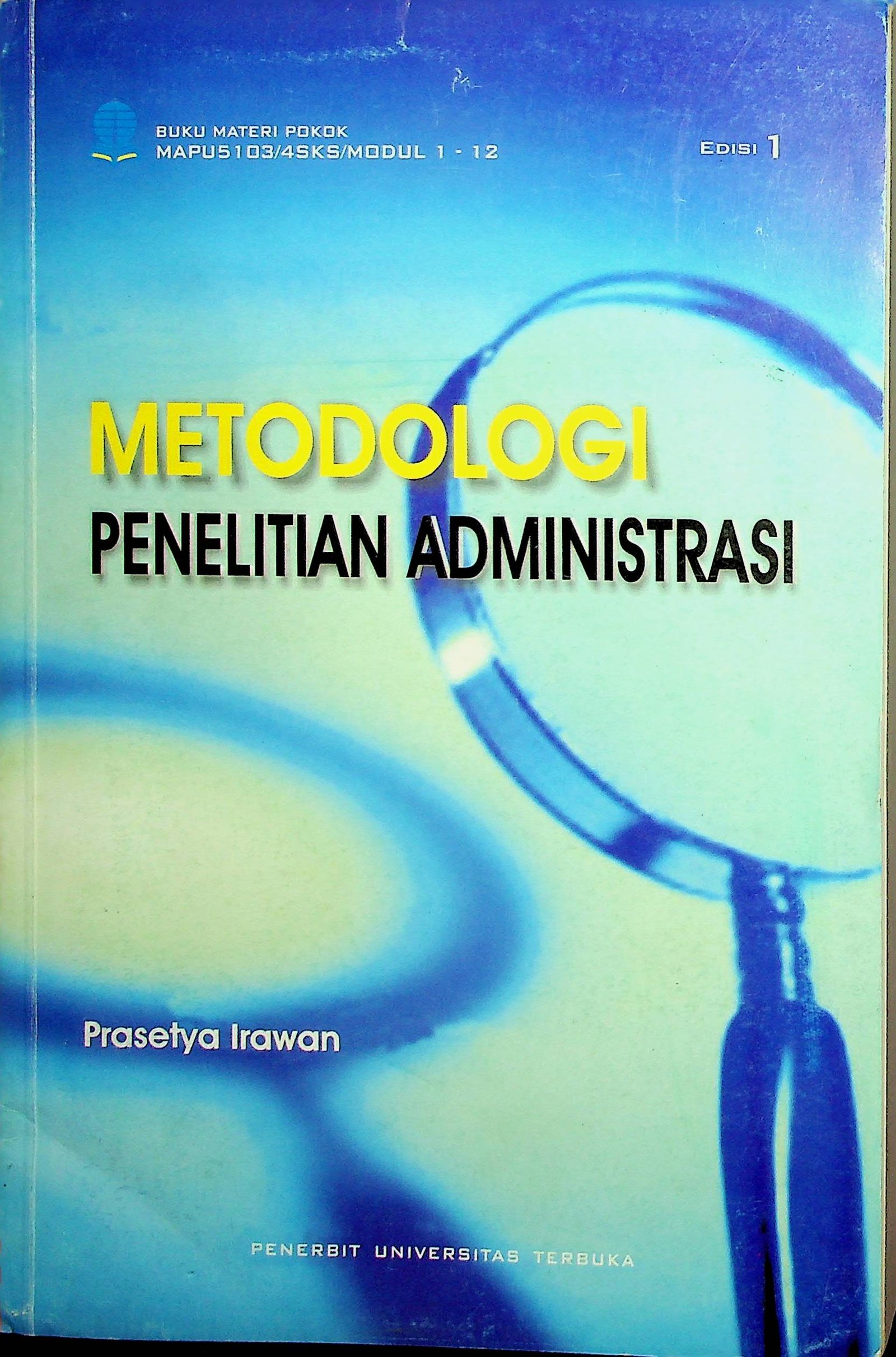 Cover Metodologi Penelitian Administrasi / Prasetya Irawan