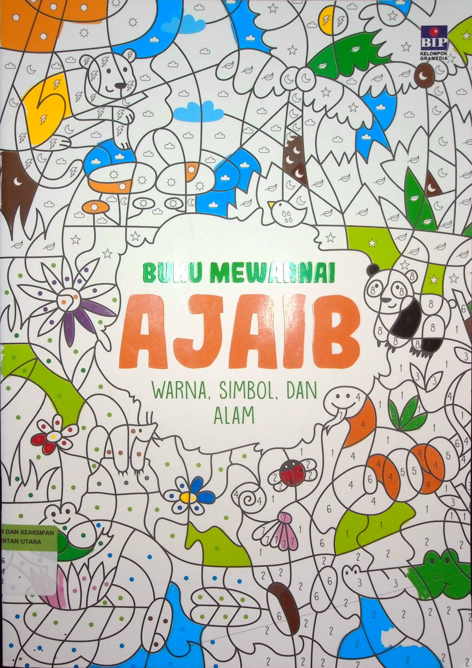 Cover Buku Mewarnai Ajaib Warna, Simbol, Dan Alam